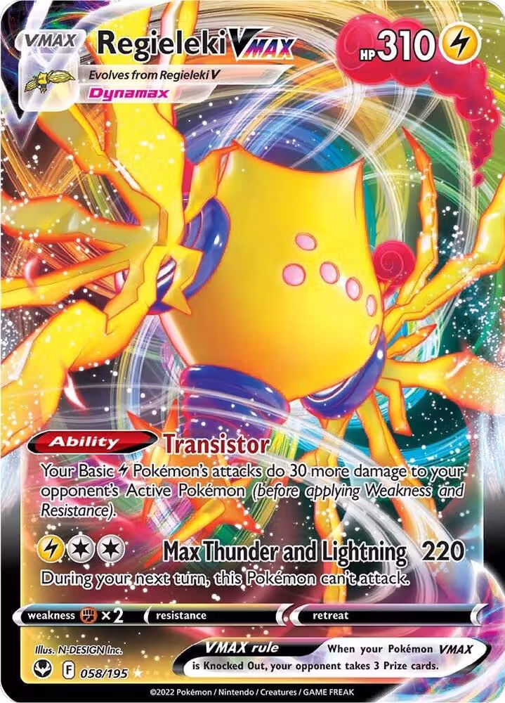 Regieleki VMAX (058/195), Silver Tempest — Pokémon card price