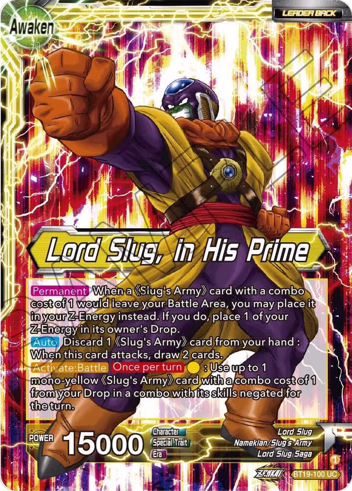 Lord Slug // Lord Slug, in His Prime (BT19-100), Fighter's Ambition — DB Super card price