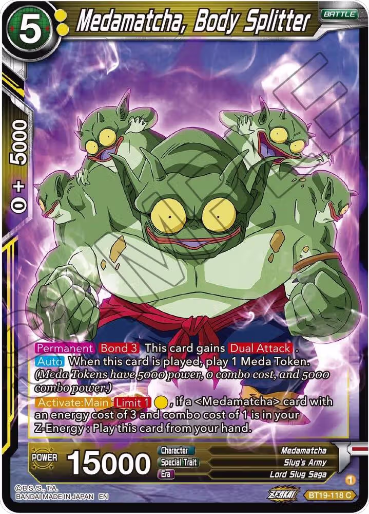 Medamatcha, Body Splitter (BT19-118), Fighter's Ambition — DB Super card price