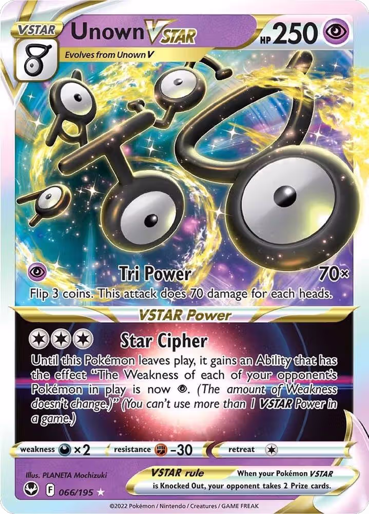 Unown VSTAR (066/195), Silver Tempest — Pokémon card price