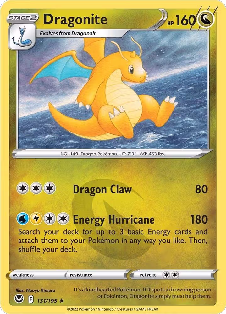 Dragonite (131/195), Silver Tempest — Pokémon card price