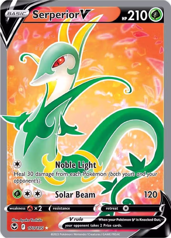 Serperior V (Full Art) (170/195), Silver Tempest — Pokémon card price