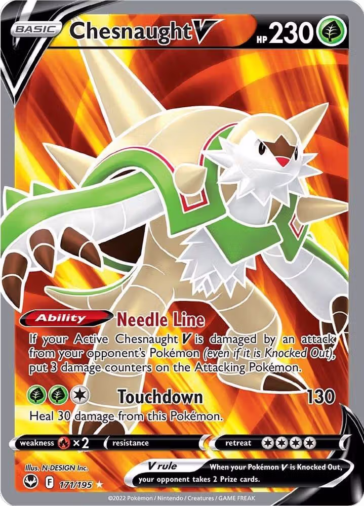 Chesnaught V (Full Art) (171/195), Silver Tempest — Pokémon card price