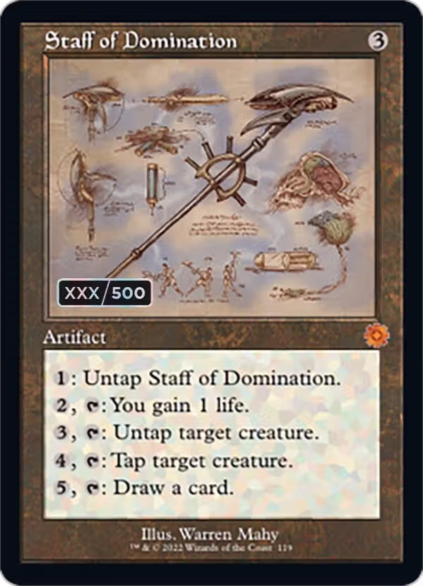 Staff of Domination (Schematic) (Serial Numbered) (119), The Brothers' War: Retro Frame Artifacts — Magic card price