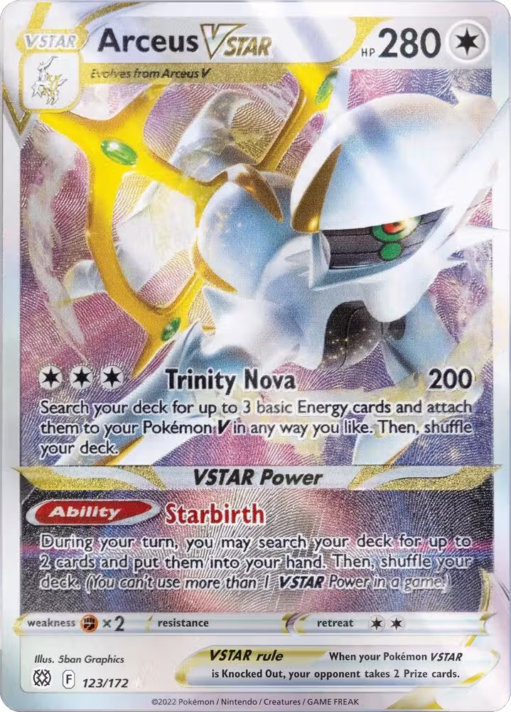 Arceus VSTAR - 123/172 (Metal Card) (123/172), Miscellaneous Cards & Products — Pokémon card price
