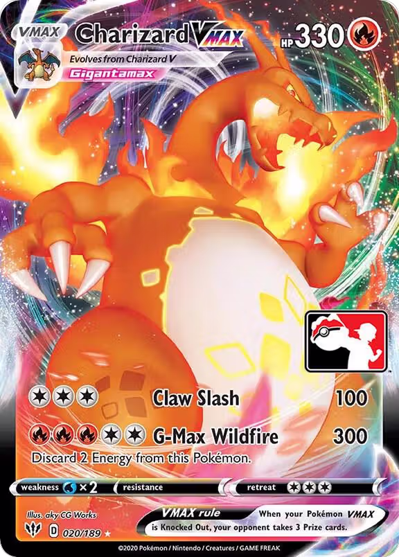 Charizard VMAX - 020/189 — one of the most expensive Pokémon cards