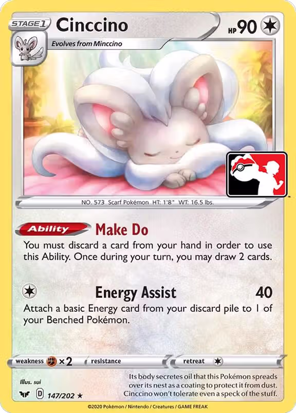 Cinccino - 147/202 (147/202), Prize Pack Series Cards — Pokémon card price