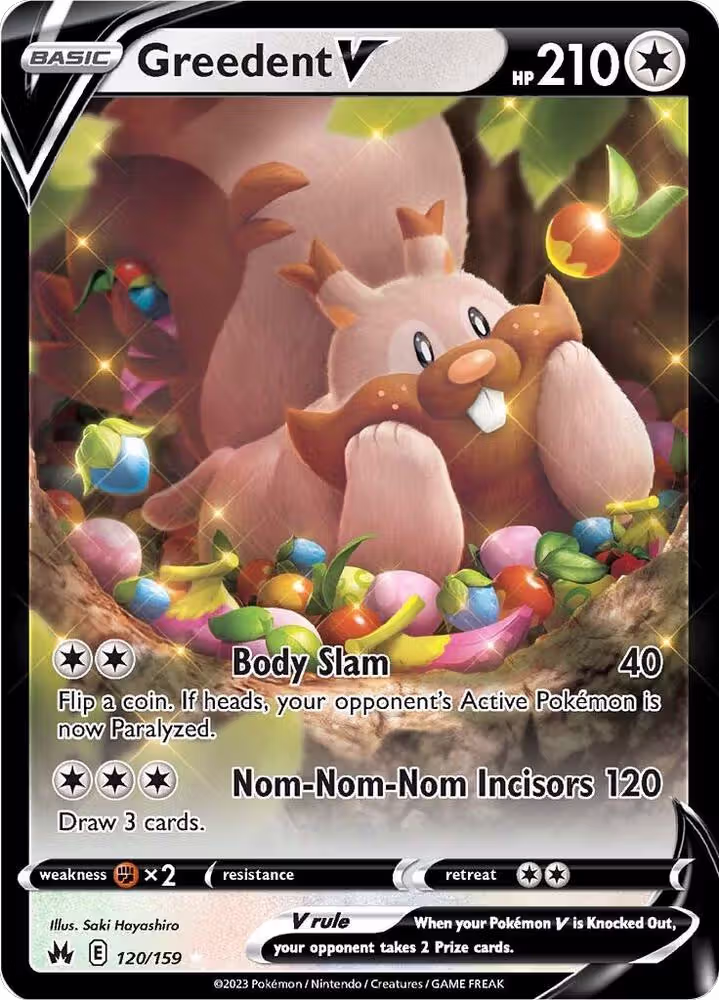 Greedent V (120/159), Crown Zenith — Pokémon card price