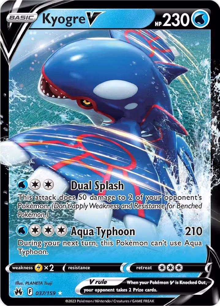 Kyogre V (037/159), Crown Zenith — Pokémon card price