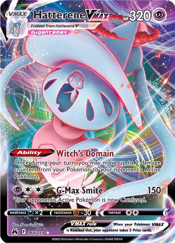 Hatterene VMAX (066/159), Crown Zenith — Pokémon card price