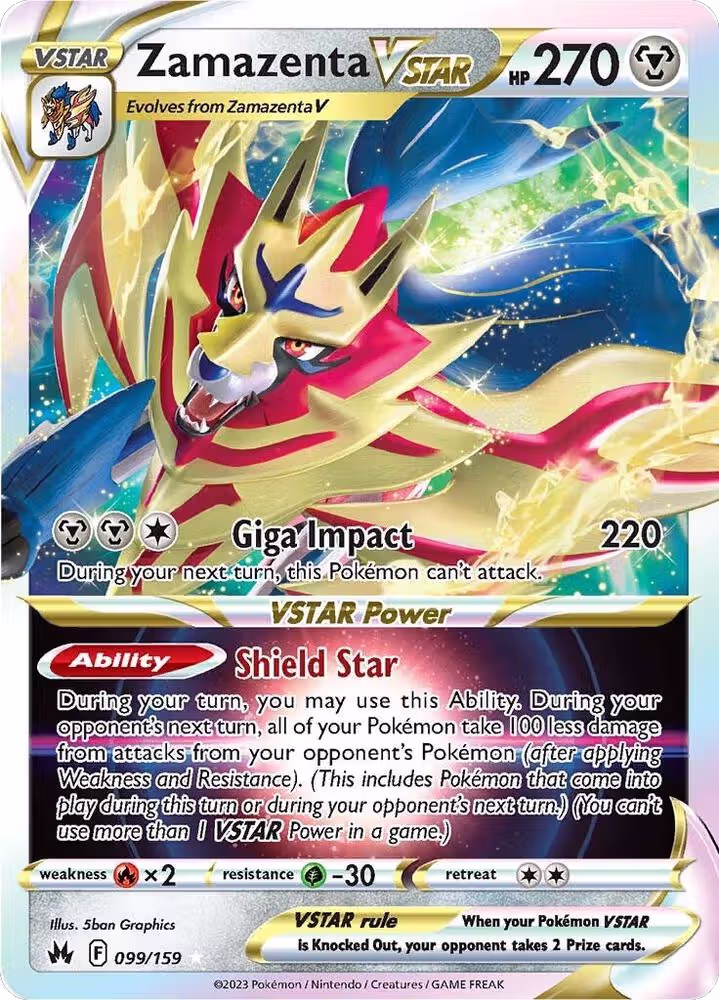 Zamazenta VSTAR (099/159), Crown Zenith — Pokémon card price