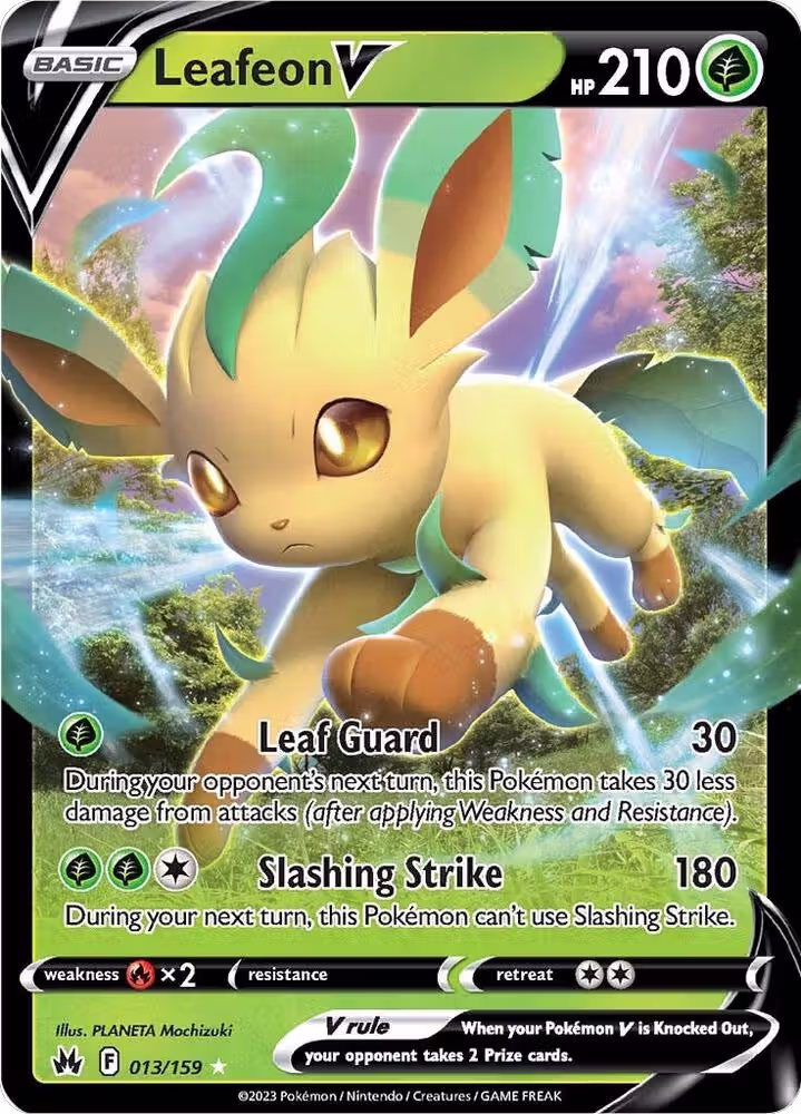 Leafeon V (013/159), Crown Zenith — Pokémon card price