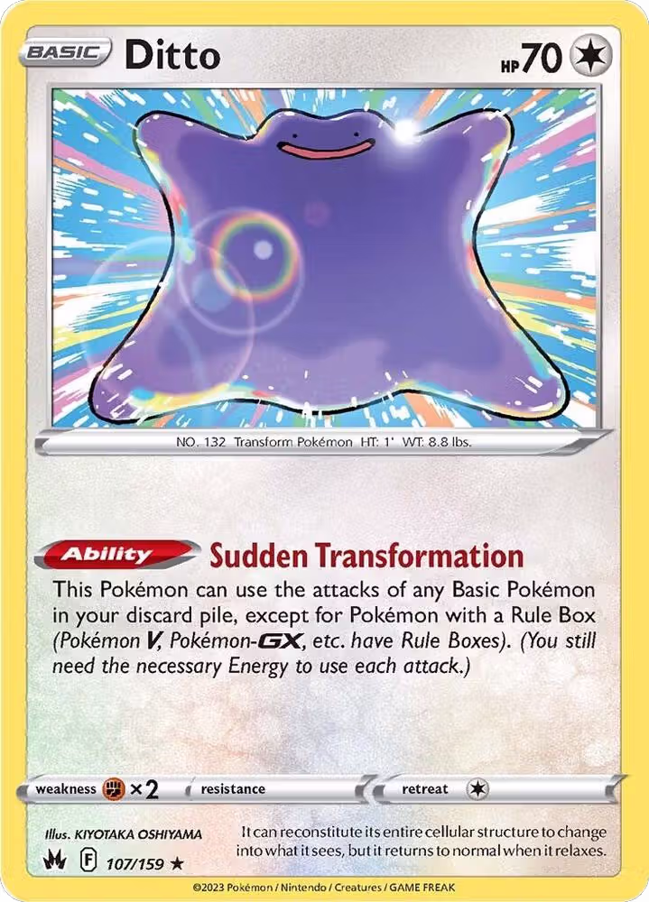 Ditto (107/159), Crown Zenith — Pokémon card price