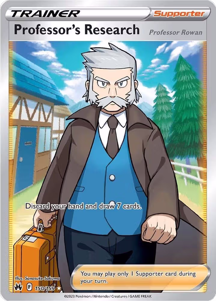 Professor's Research [Professor Rowan] (Full Art) (150/159), Crown Zenith — Pokémon card price