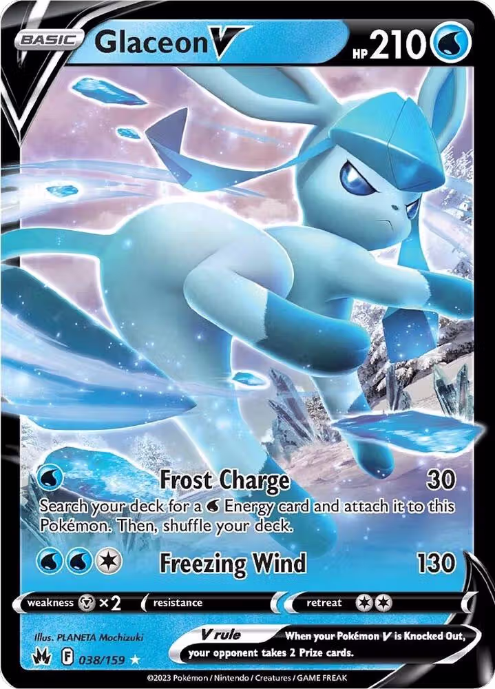 Glaceon V (038/159), Crown Zenith — Pokémon card price