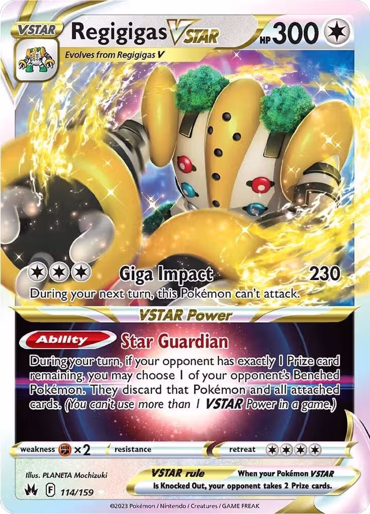 Regigigas VSTAR (114/159), Crown Zenith — Pokémon card price