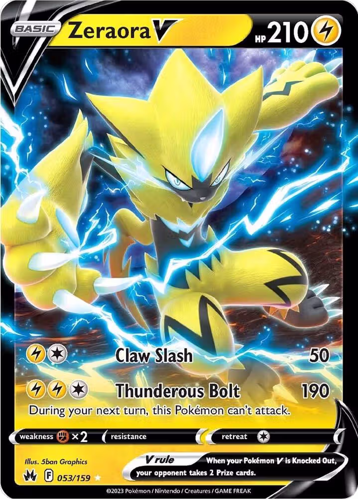 Zeraora V (053/159), Crown Zenith — Pokémon card price