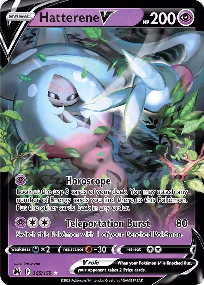 Hatterene V (065/159), Crown Zenith — Pokémon card price