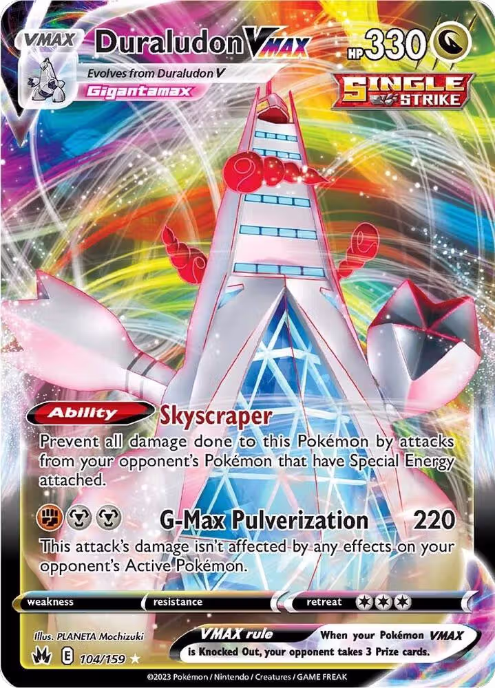 Duraludon VMAX (104/159), Crown Zenith — Pokémon card price