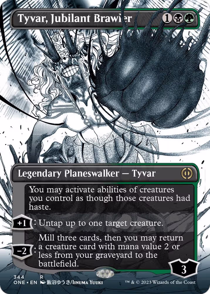 Tyvar, Jubilant Brawler (Borderless) (344), Phyrexia: All Will Be One — Magic card price