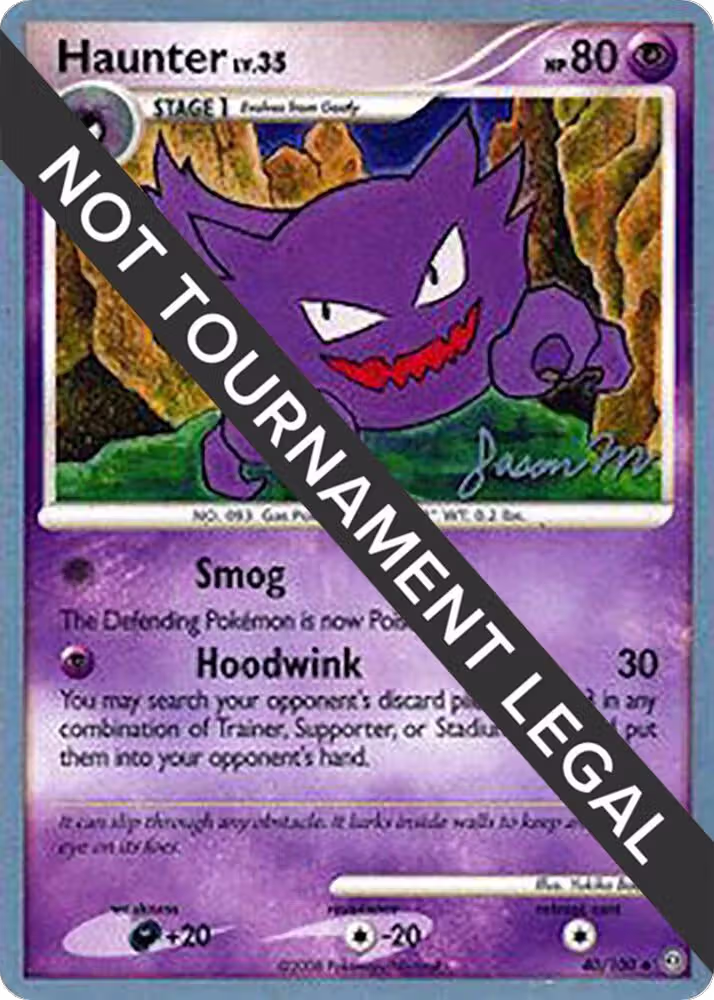 Haunter - 2009 (Jason Martinez) (40/100), World Championship Decks — Pokémon card price