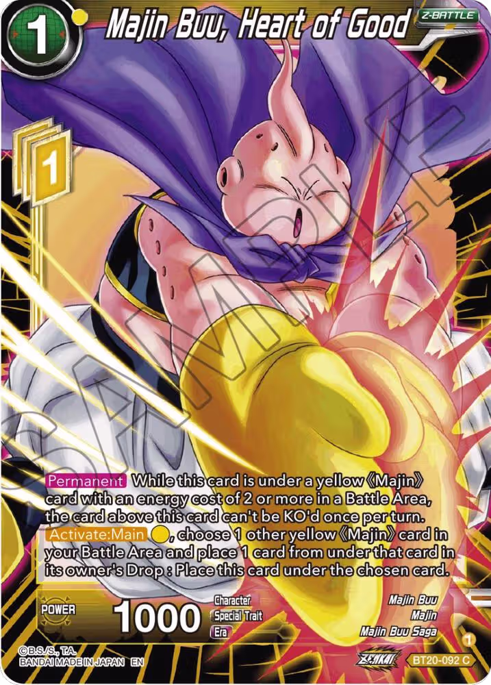 Majin Buu, Heart of Good (BT20-092), Power Absorbed — DB Super card price