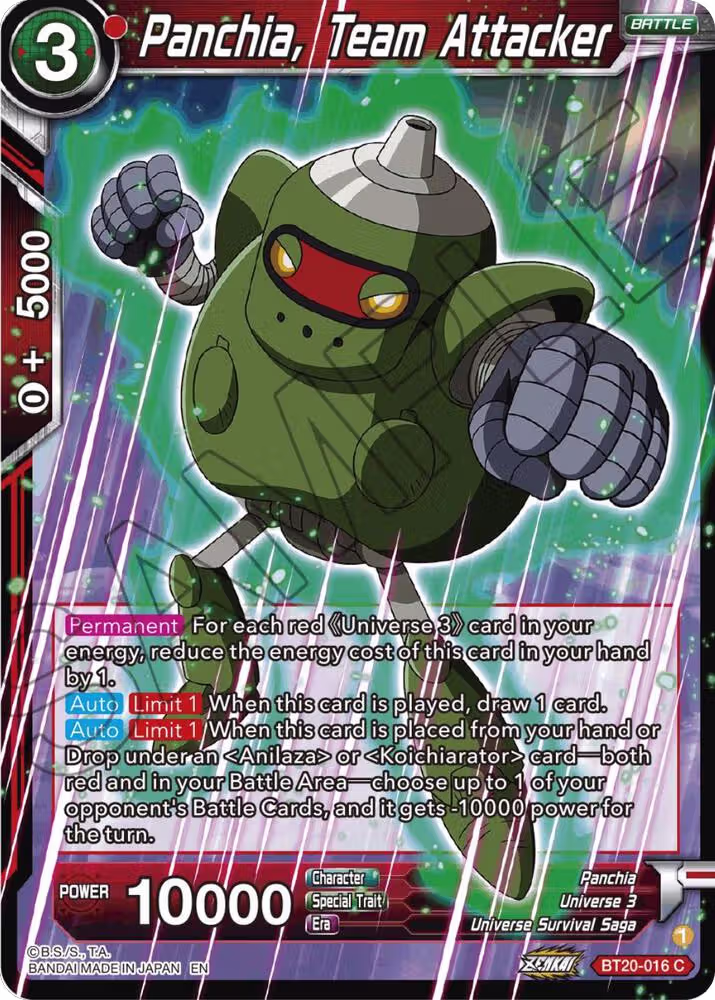 Panchia, Team Attacker (BT20-016), Power Absorbed — DB Super card price