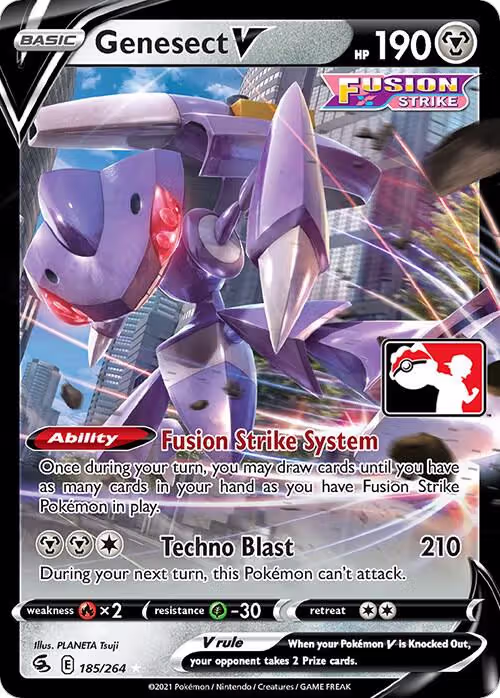 Genesect V - 185/264 (185/264), Prize Pack Series Cards — Pokémon card price