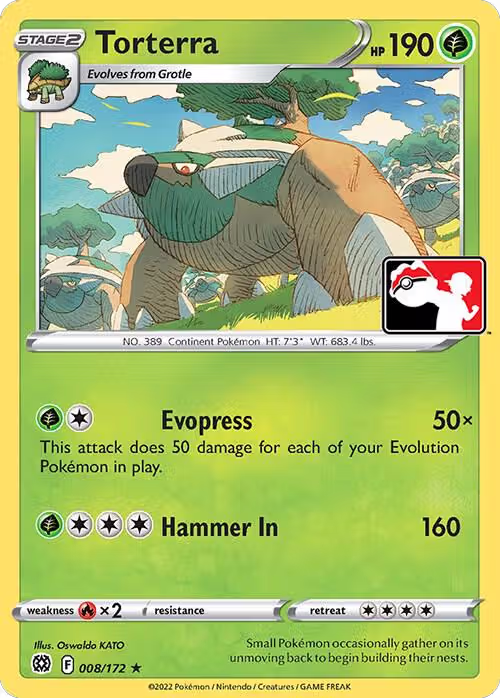 Torterra - 008/172 (008/172), Prize Pack Series Cards — Pokémon card price