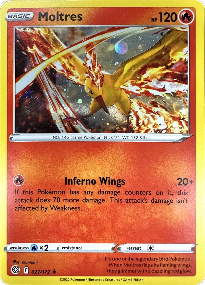 Moltres (Cosmos Holo) (021/172), Miscellaneous Cards & Products — Pokémon card price