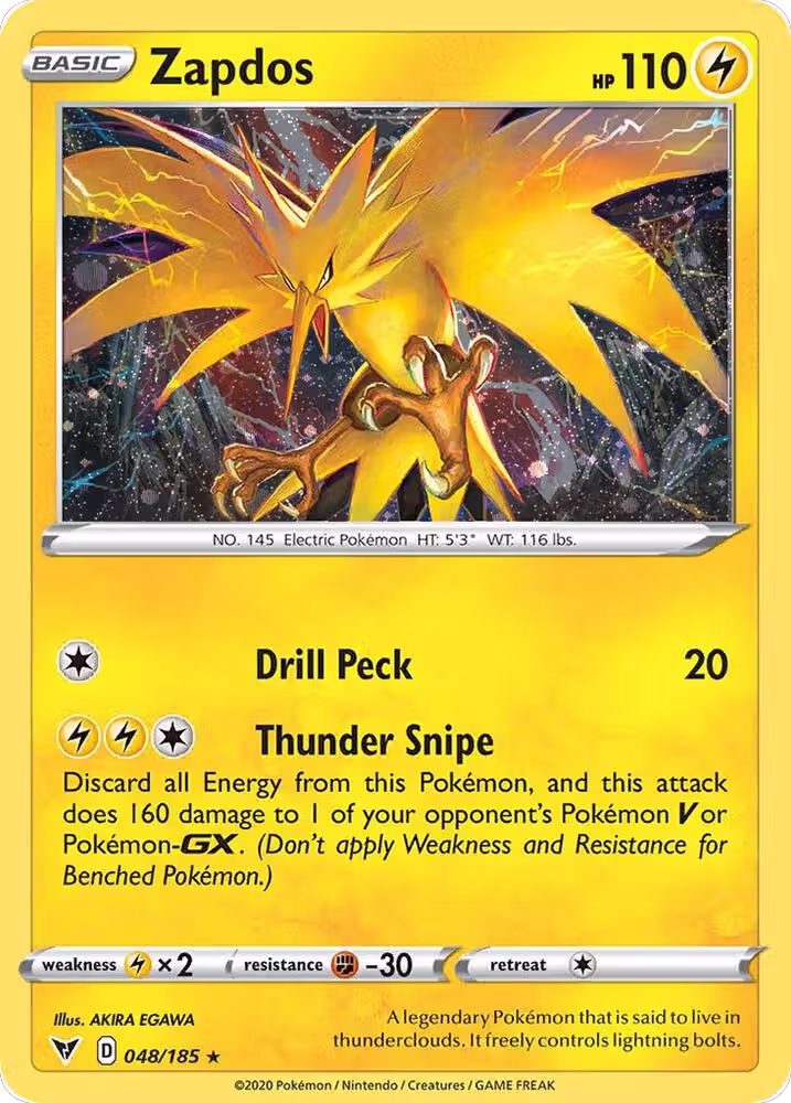 Zapdos (Cosmos Holo) (048/185), Miscellaneous Cards & Products — Pokémon card price