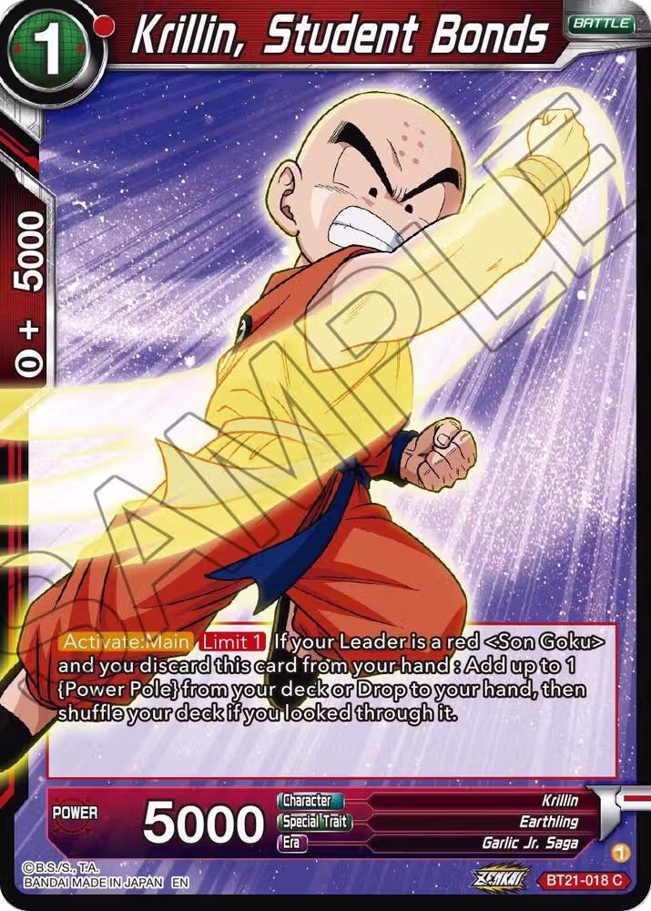 Krillin, Student Bonds (BT21-018), Wild Resurgence — DB Super card price
