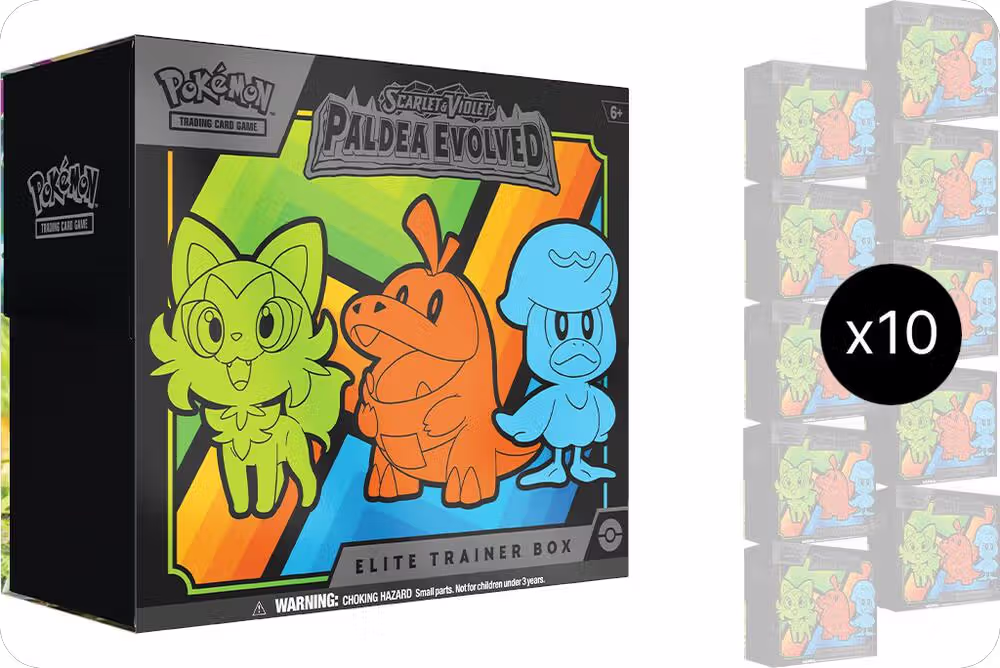 Paldea Evolved Elite Trainer Box Case, Paldea Evolved — Pokémon sealed product price