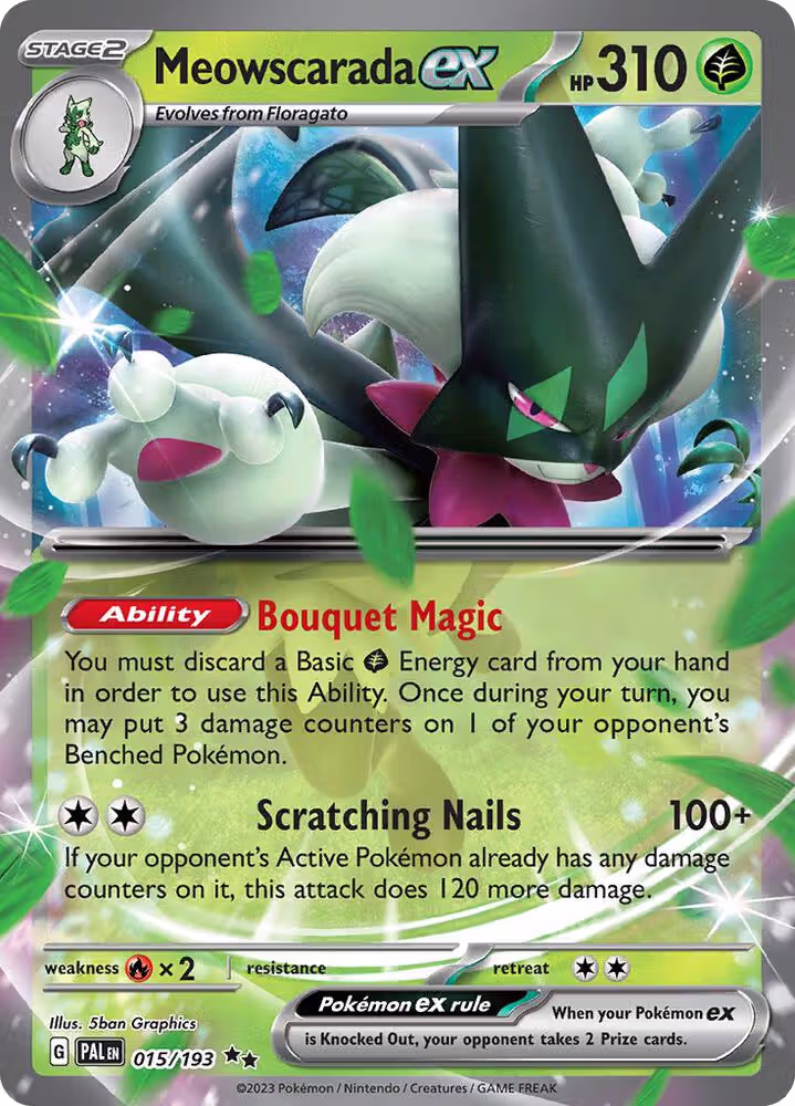 Meowscarada ex - 015/193 (015/193), Paldea Evolved — Pokémon card price