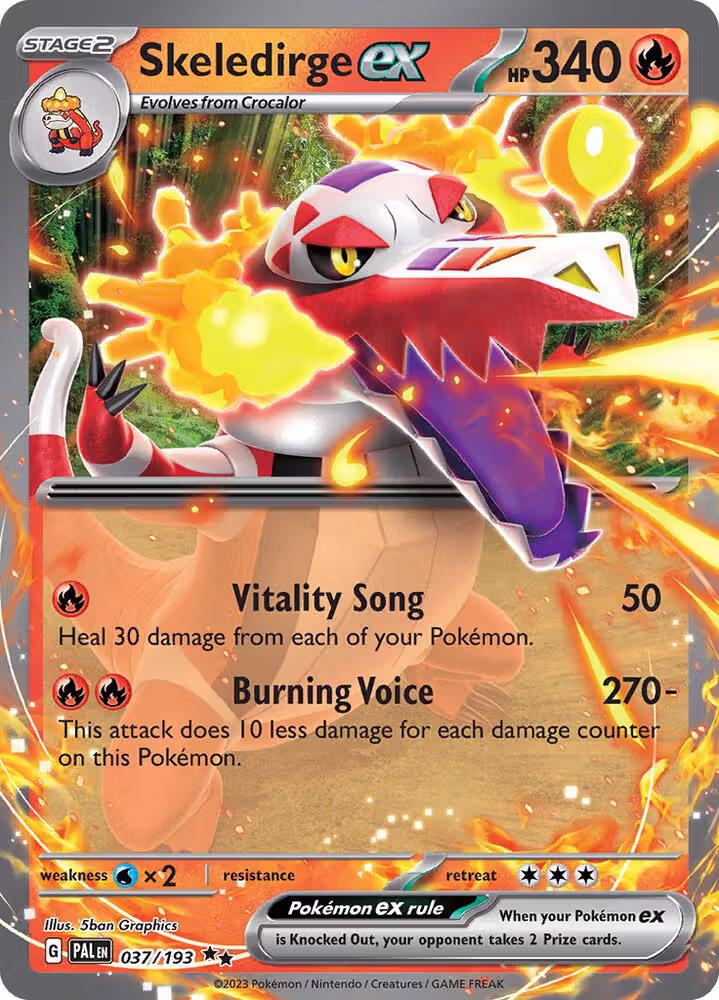 Skeledirge ex - 037/193 (037/193), Paldea Evolved — Pokémon card price