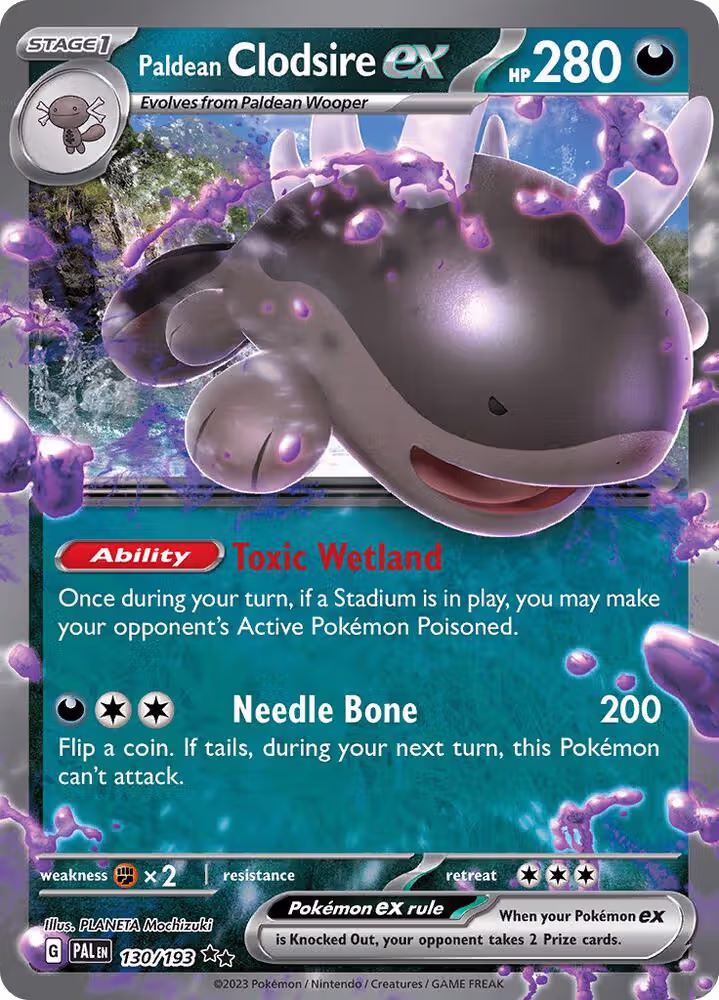 Paldean Clodsire ex (130/193), Paldea Evolved — Pokémon card price
