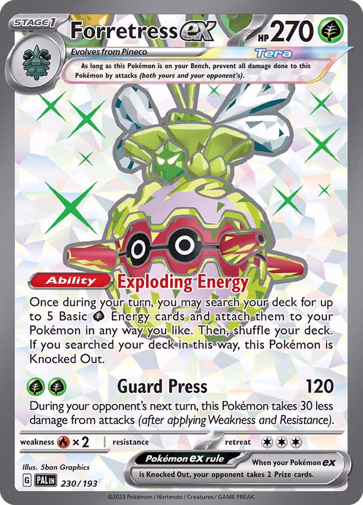 Forretress ex - 230/193 (230/193), Paldea Evolved — Pokémon card price