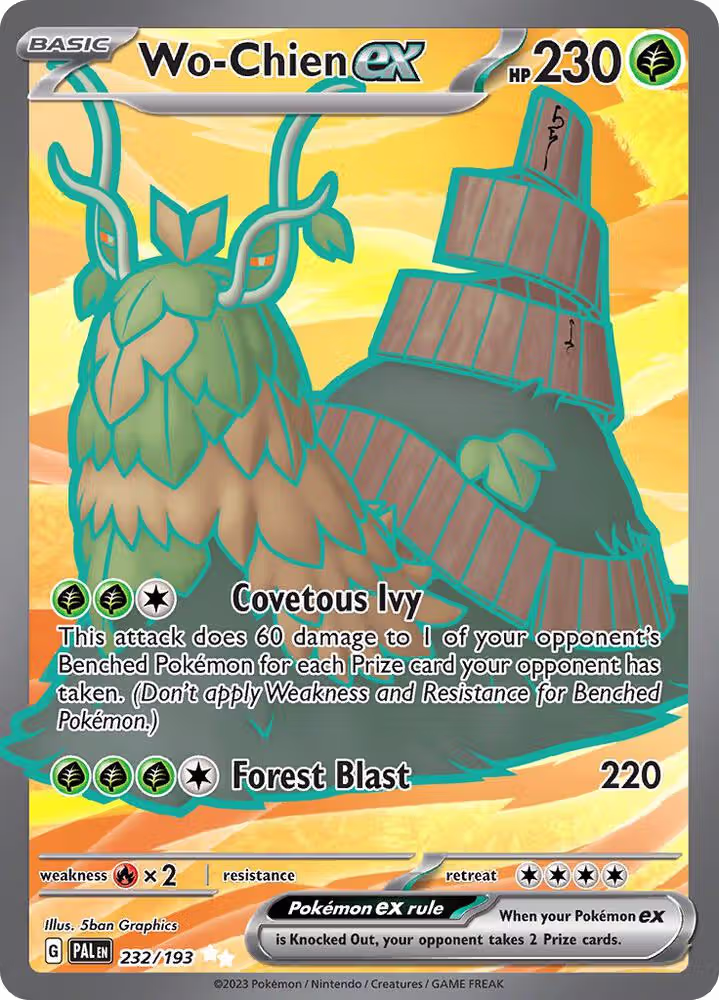 Wo-Chien ex - 232/193 (232/193), Paldea Evolved — Pokémon card price