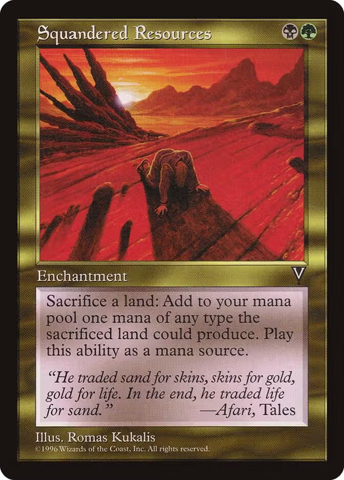 Squandered Resources, Visions — Magic card price