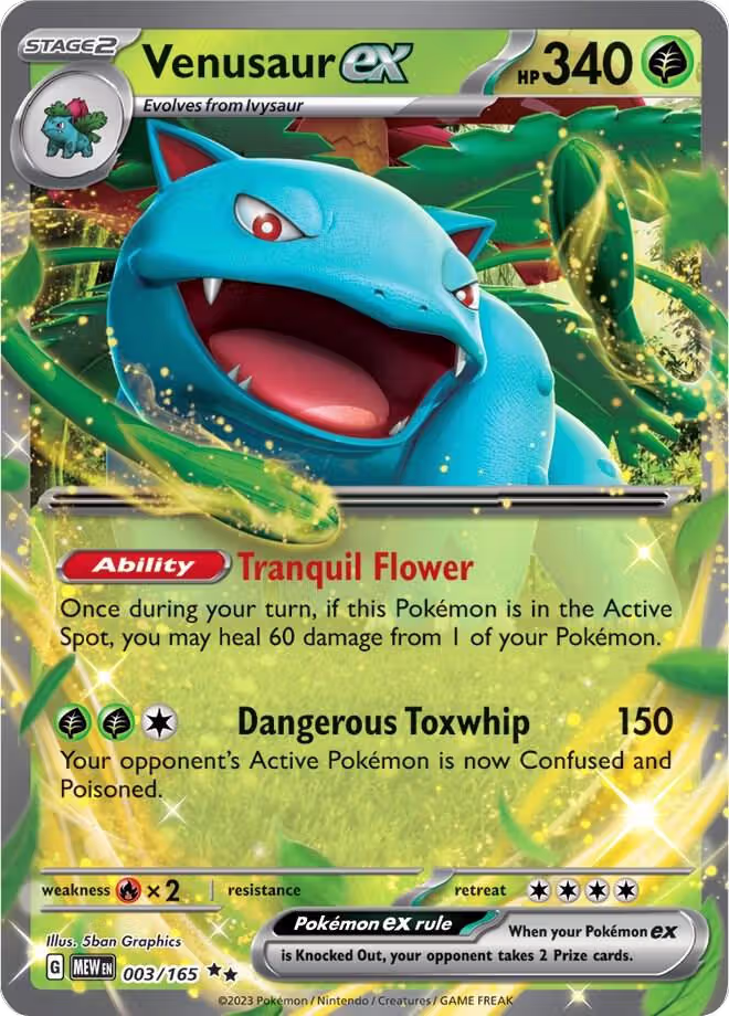 Venusaur ex - 003/165 (003/165), Scarlet & Violet 151 — Pokémon card price