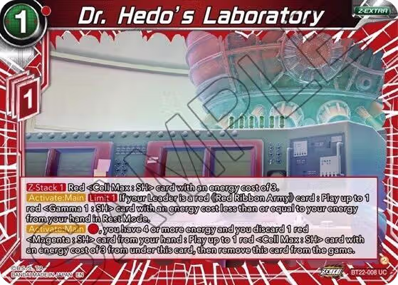 Dr. Hedo's Laboratory (BT22-008), Critical Blow — DB Super card price