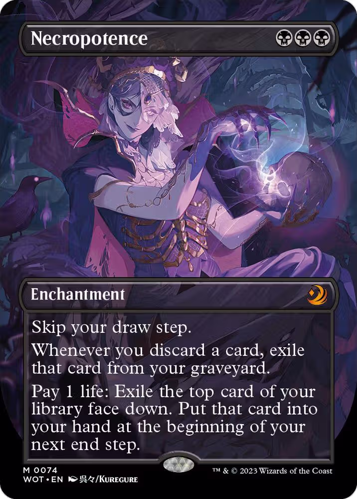 Necropotence (Anime Borderless) (74), Wilds of Eldraine: Enchanting Tales — Magic card price