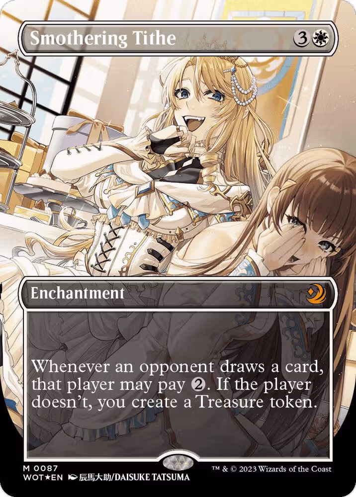 Smothering Tithe (Anime Borderless) (Confetti Foil) (87), Wilds of Eldraine: Enchanting Tales — Magic card price