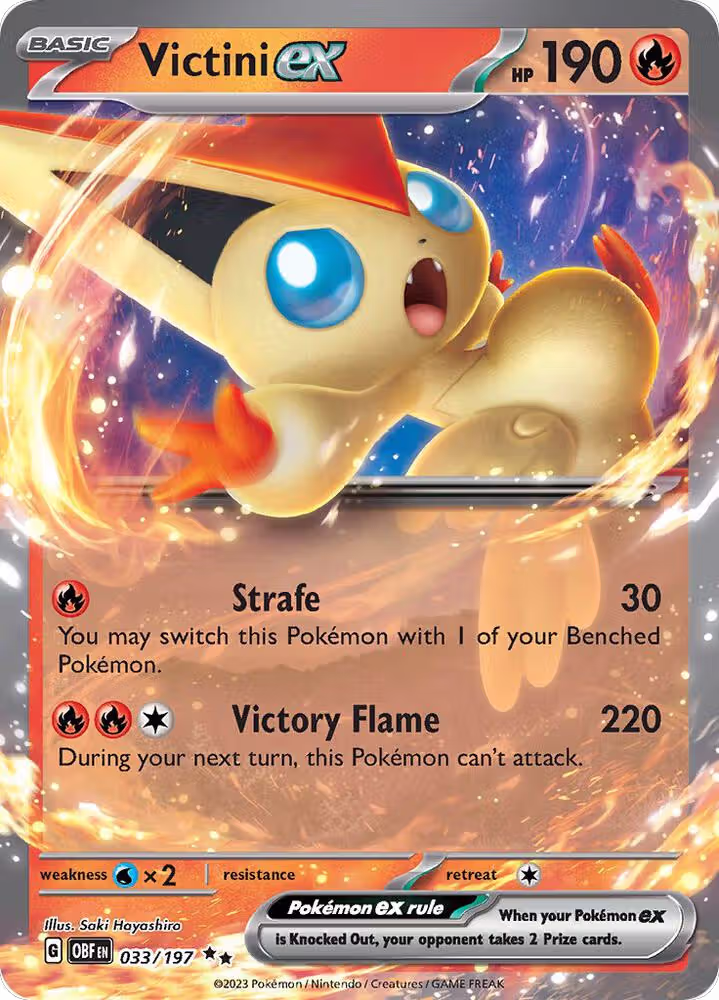 Victini ex (033/197), Obsidian Flames — Pokémon card price