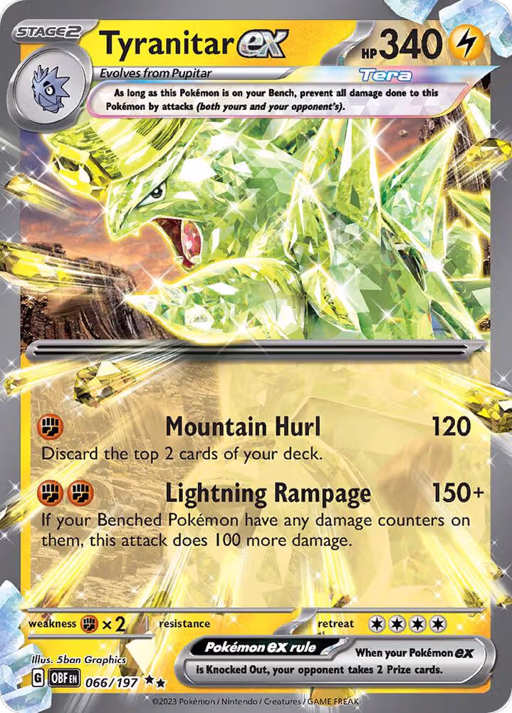 Tyranitar ex (066/197), Obsidian Flames — Pokémon card price