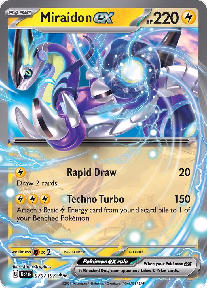 Miraidon ex (079/197), Obsidian Flames — Pokémon card price