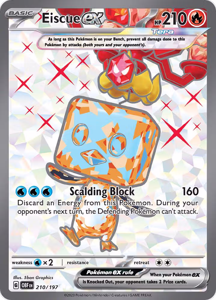 Eiscue ex - 210/197 (210/197), Obsidian Flames — Pokémon card price
