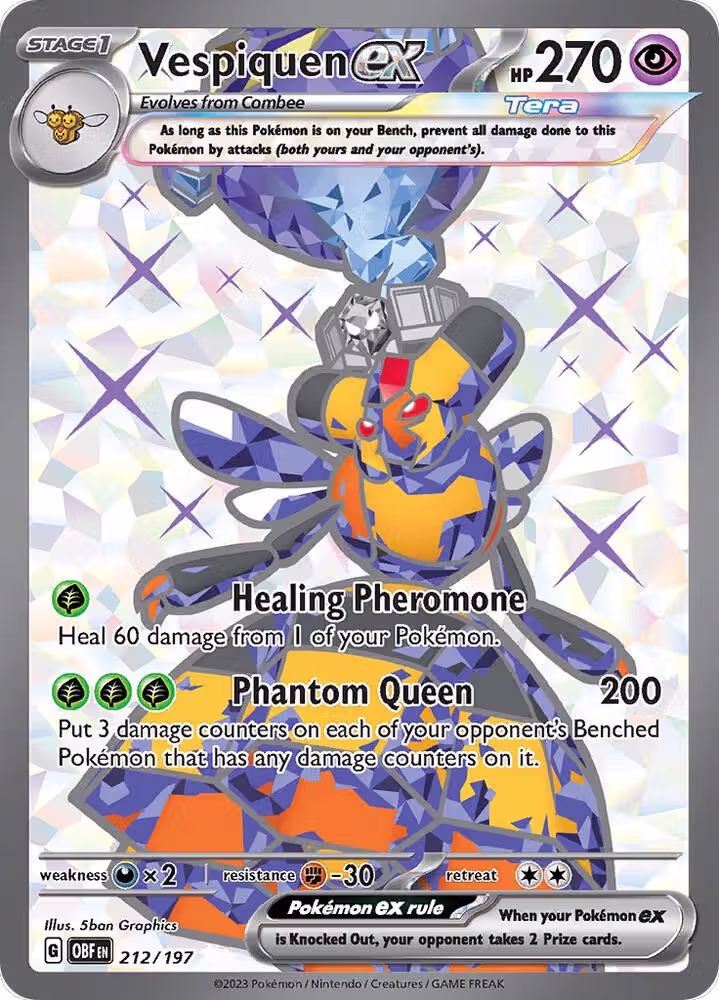 Vespiquen ex - 212/197 (212/197), Obsidian Flames — Pokémon card price