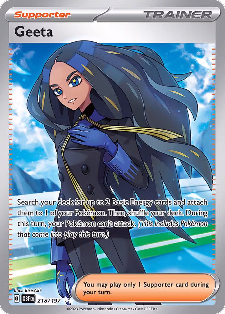 Geeta - 218/197 (218/197), Obsidian Flames — Pokémon card price