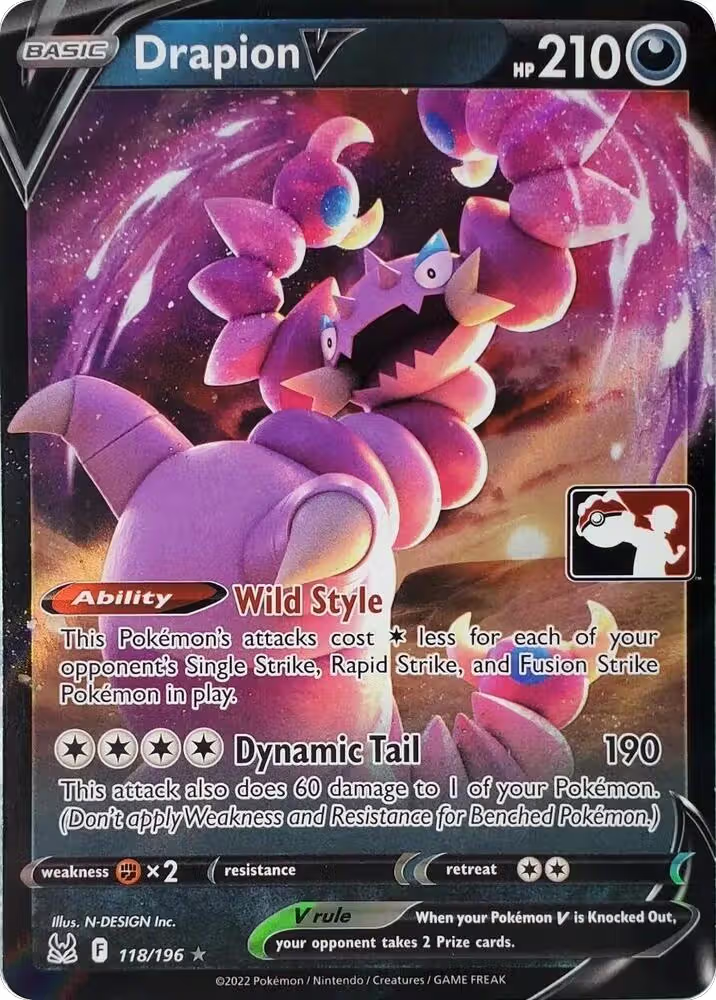 Drapion V - 118/196 (118/196), Prize Pack Series Cards — Pokémon card price